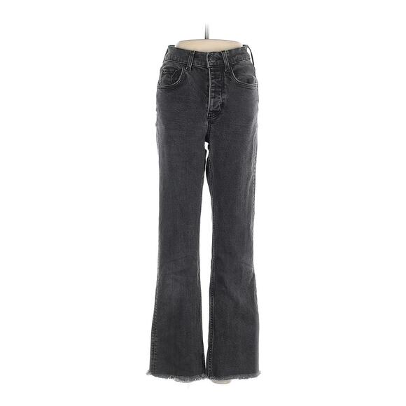 ANINE BING Denim - Anine Bing Button Front Black Cropped Flare Jeans – Size 24